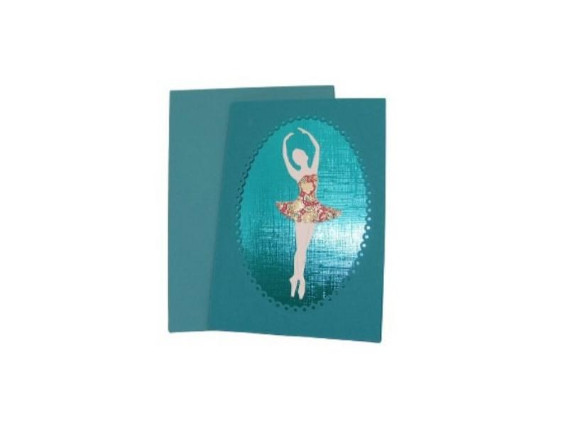 Karte Ballerina türkis