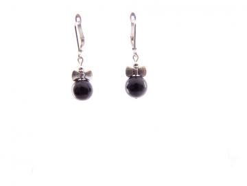 Ohrring Perle schwarz