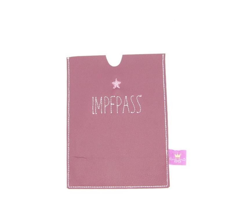 Impfpasshülle weinrot/weiss